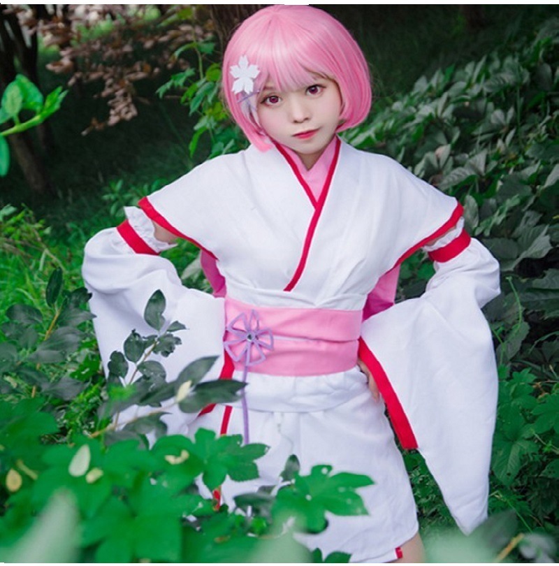 从零开始的异世界生活 幼年版和服萝莉女装蕾姆cos服一件代发