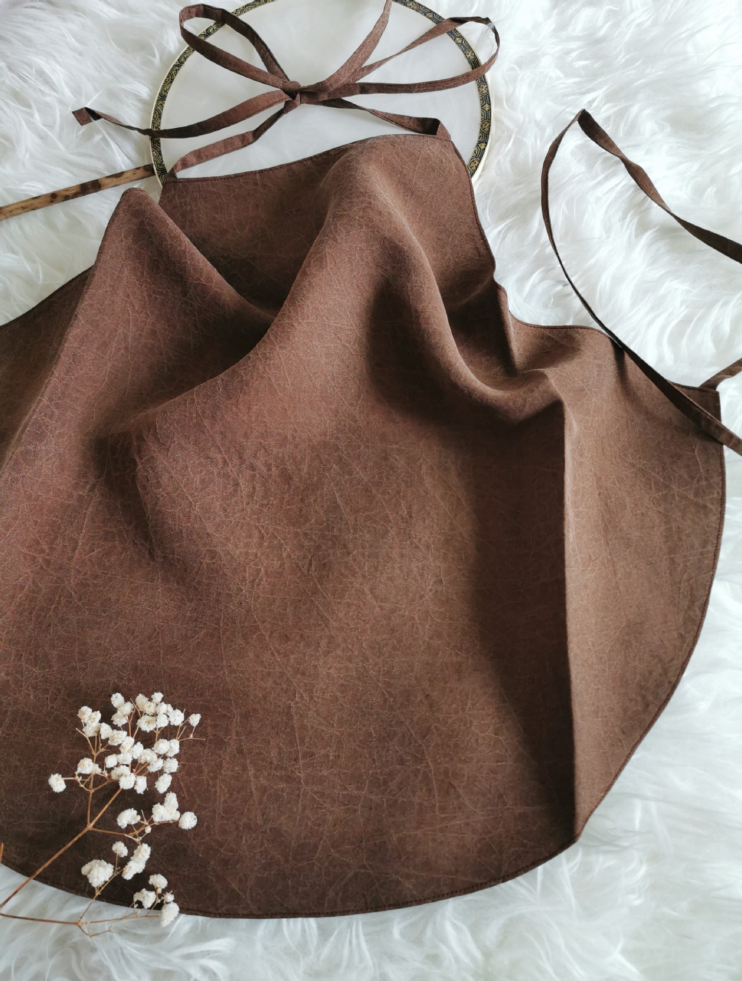 香云纱手工双层100%桑蚕丝女士成人肚兜真丝纯色背心丝绸内衣