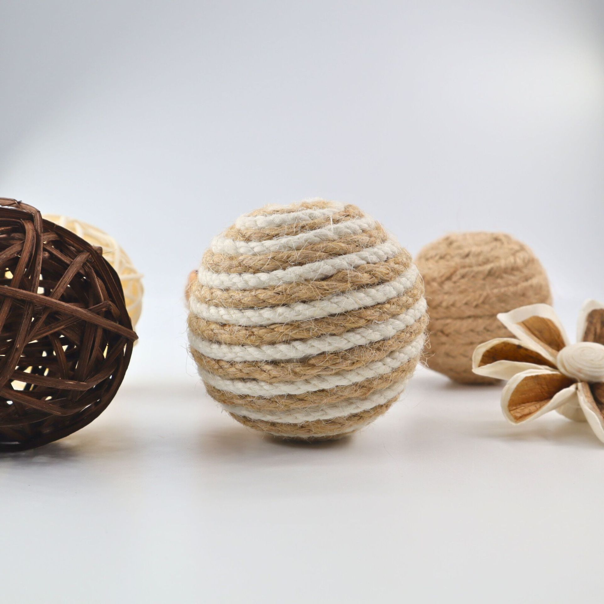 diy跨境香薰通草球麻绳家居饰品防猫抓宠物玩具套装批发跨境热销