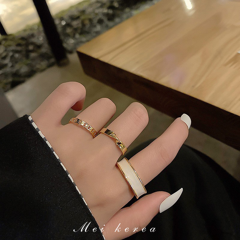 Fashion Zircon Love Letter Flower Open Ring Light Luxury High-Grade Temperament Index Finger Ring All-Match Ring Bracelet