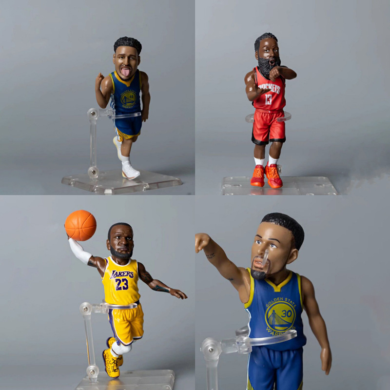 nba篮球巨星手办詹姆斯库里汤姆森哈登公仔粘土人偶模型摆件批发