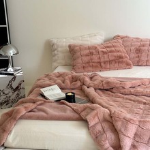 香龄家居｜冬季轻奢毛毯 仿兔毛ins加厚加绒保暖毯子午睡床上盖毯