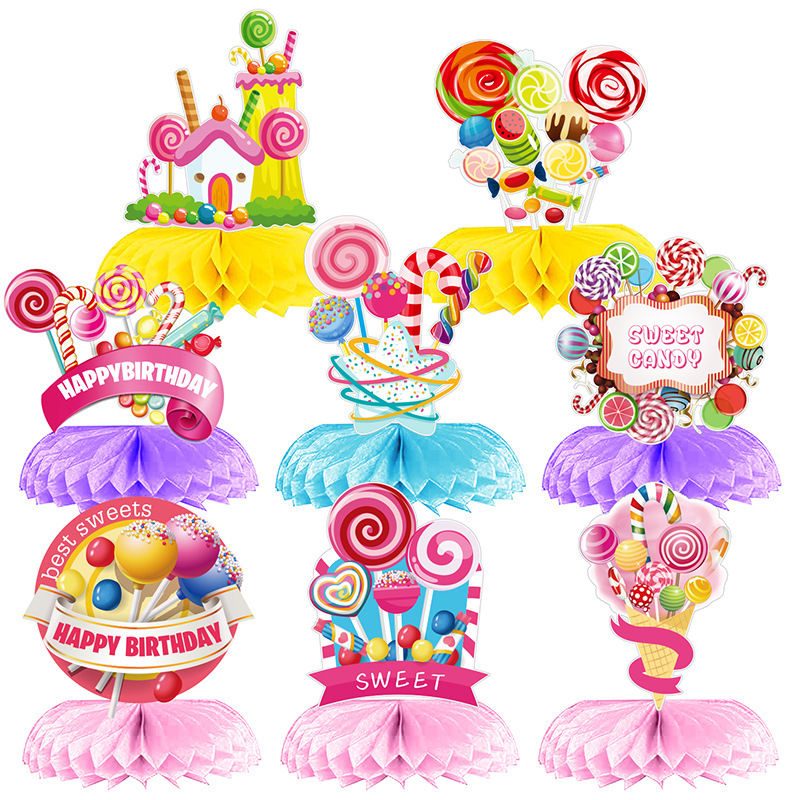 Lollipop Theme Table Decoration Table Honeycomb Table Decoration Birthday Party Decoration Supplies Party Honeycomb Decoration