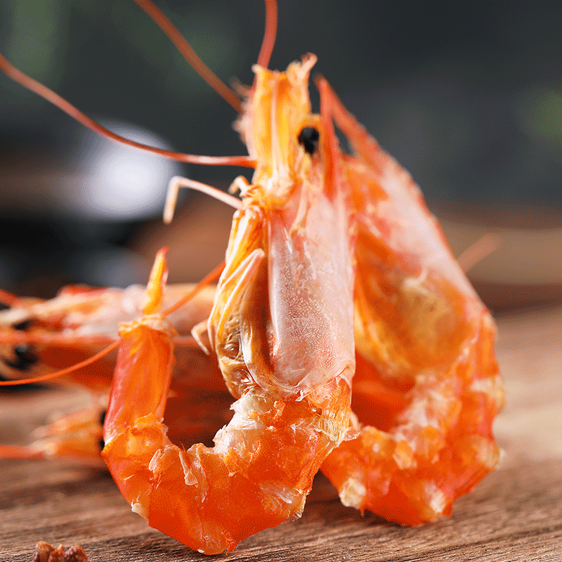 【整箱8o只】温州特产即食烤虾干大号对虾干碳烤大虾干货海鲜零食