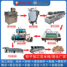 全自动粽子生产加工线 糯米粽子高压蒸煮锅 真空包装粽子加工设备