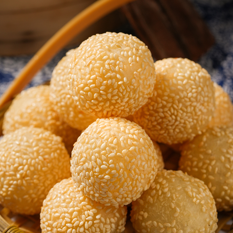 三全快厨芝麻球5袋豆沙馅小麻球油炸食品速冻半成品麻团早餐小吃