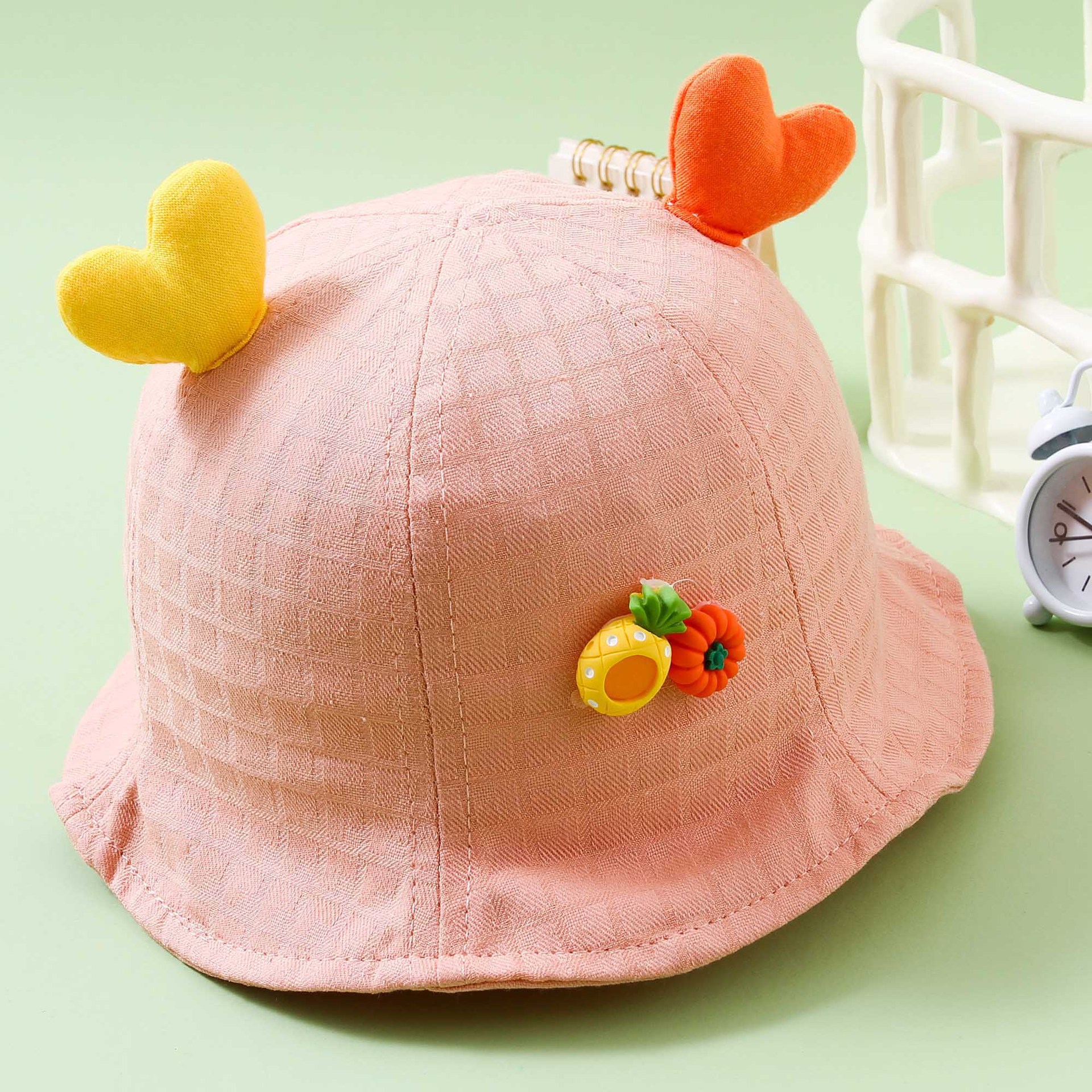 儿童帽子渔夫帽宝宝遮阳帽薄款透气帽柔软舒适男童渔夫帽卡通时尚