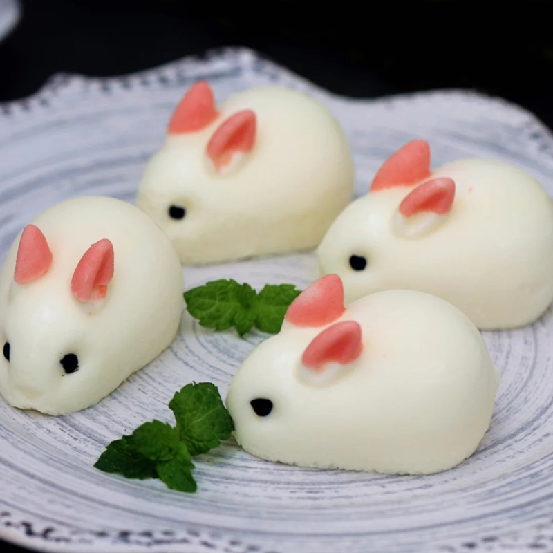 众诚硅胶兔子diy布丁模具白凉粉蛋糕辅食模具制作钵仔糕 厂家现货