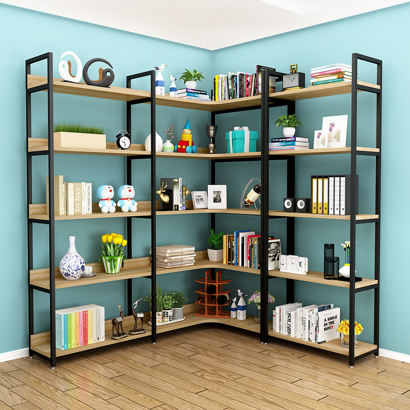 客厅简易储物架转角置物架拐角多层收纳架墙角书架落地式展示架