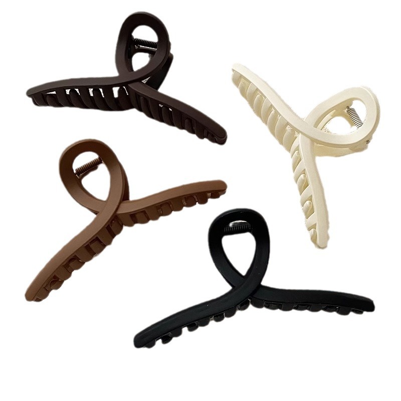 Large Simplicity Grip Girls' Back Head Updo Hair Claw Korean Hairpin Clip Hairware Temperament Shark Clip Wholesale