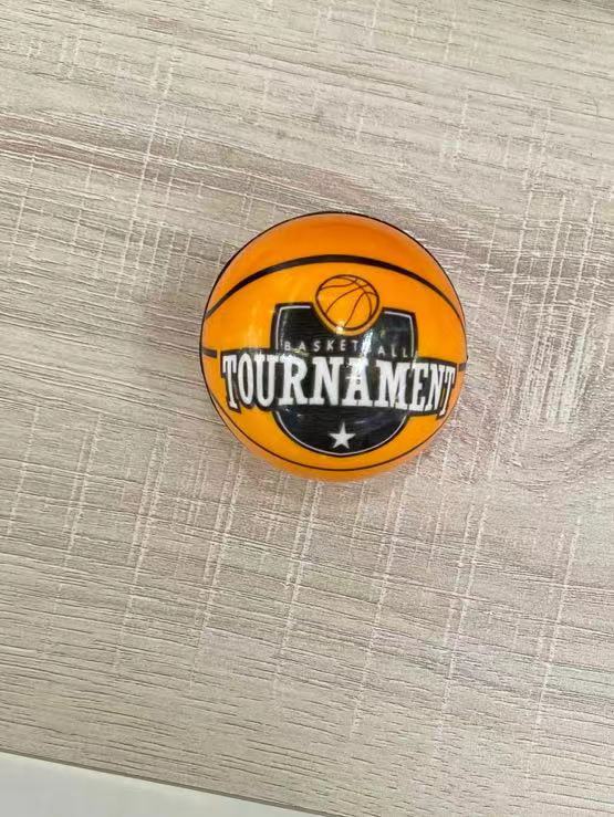 Yellow and Black Basketball 6cm High Elastic Pu Children's Toys Hot Sale Factory Direct Sales Environmentally Friendly Materials