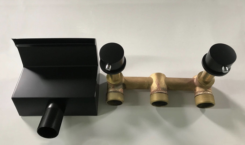 日式温泉泡池水龙头全铜冷热大流量瀑布出水嘴水疗鱼泥池龙头阀门