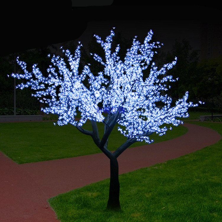 12年老厂直销热款户外发光树 白色led仿真桃花树  仿真花 led发光
