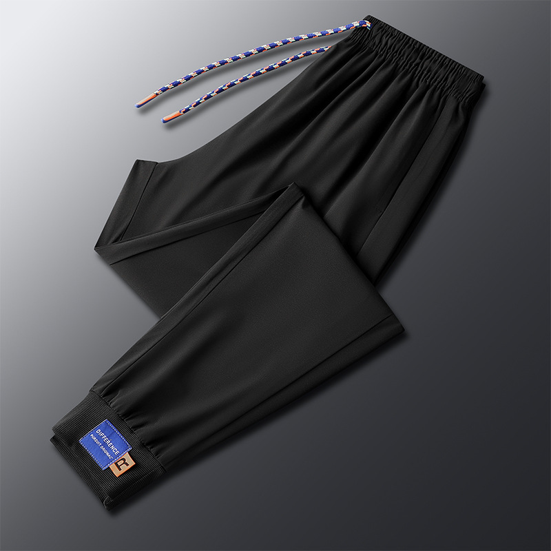 Sports Pants Men's Summer Thin Ice Silk Quick-Drying Pants Running Casual Trousers Loose All-Matching Couple Style