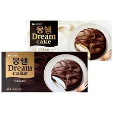 韩国进口乐天梦雪巧克力奶油夹心派204g休闲糕点点心