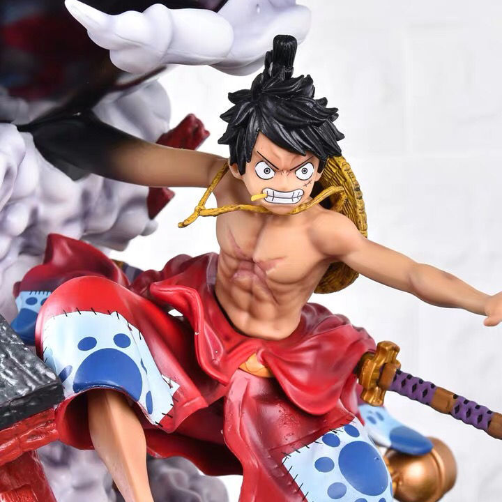 超大款 海贼王手办 和之国 1/6 和服三档 路飞手办 gk 模型 像