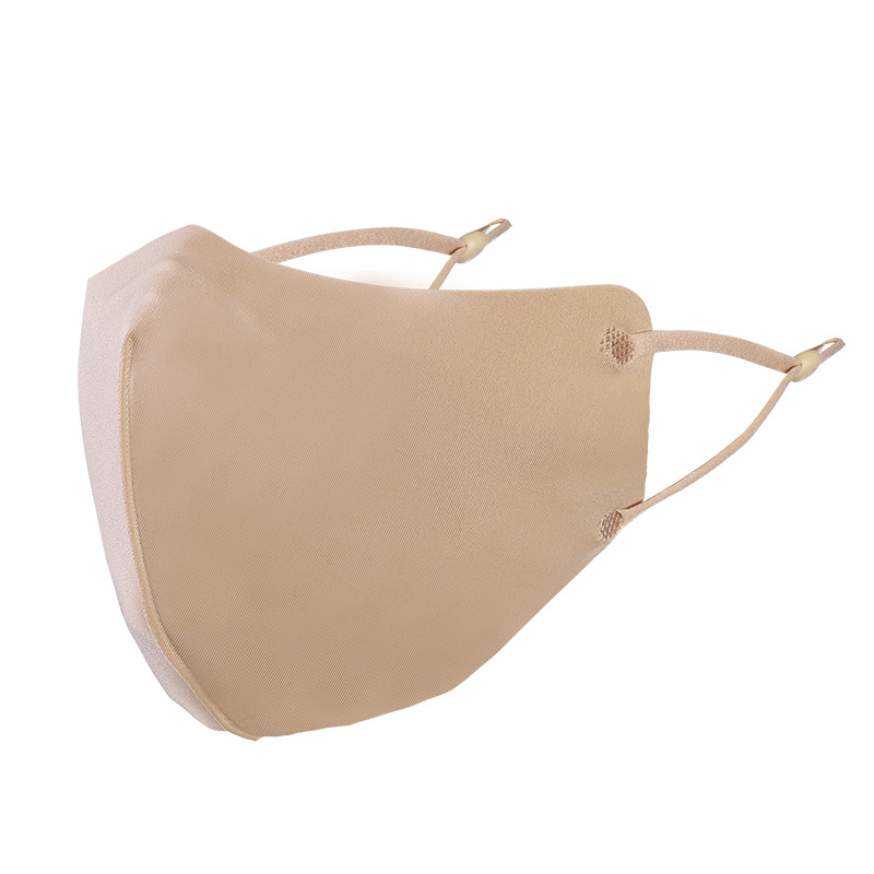 明星冷感冰丝棉口罩黑色口罩防晒可调节成人防尘冰丝口罩布口罩