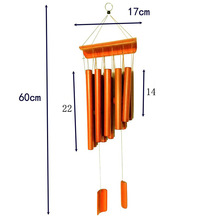 54101家庭铃铛庭院装饰品竹报平安挂件 天然多竹管风铃竹子风铃