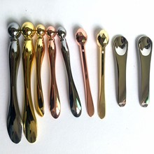 定制眼部按摩棒眼霜导入走珠T型金属美容按摩仪器美眼仪美容工具