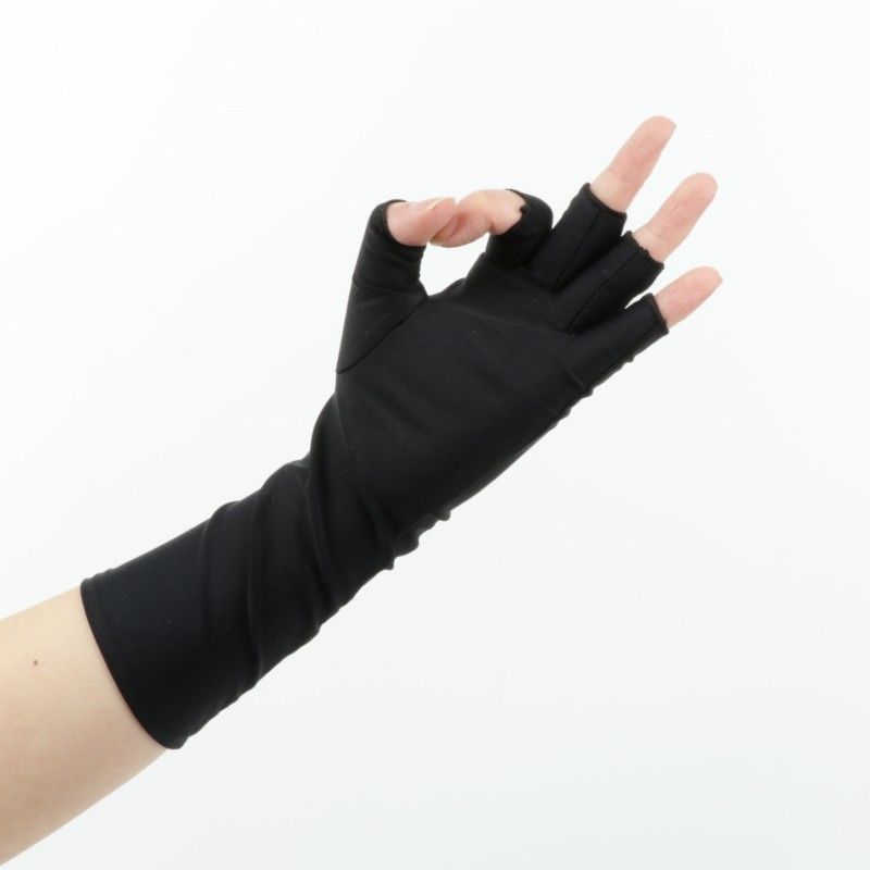 防晒手套露指半指夏季薄款冰丝半截春秋开车骑行钓鱼采茶无指女士