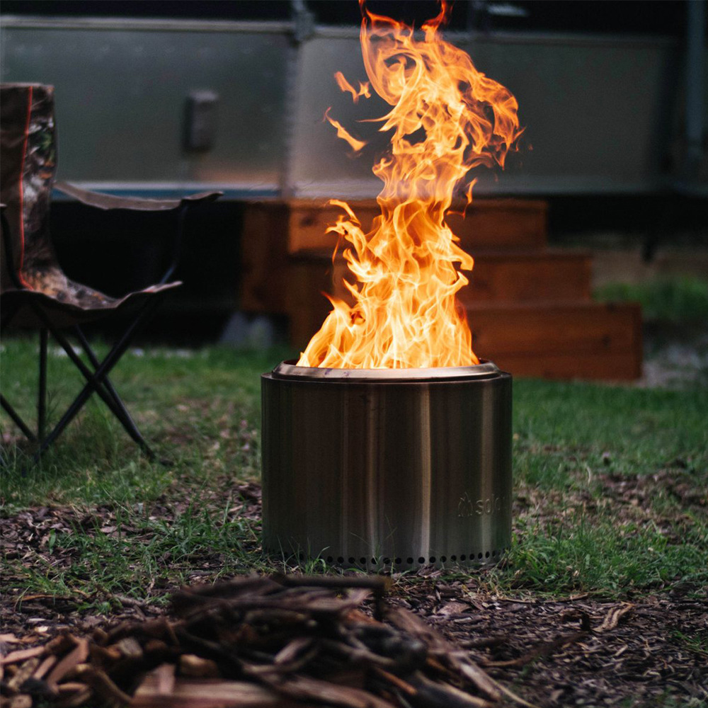 工厂直供出口304不锈钢大号柴火炉 户外露营焚火炉新款烤炉篝火盆