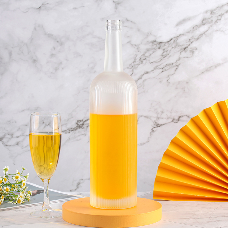 伏特加酒瓶800ml洋酒瓶空瓶蒙砂冰酒瓶子果酒瓶玻璃瓶外贸销售
