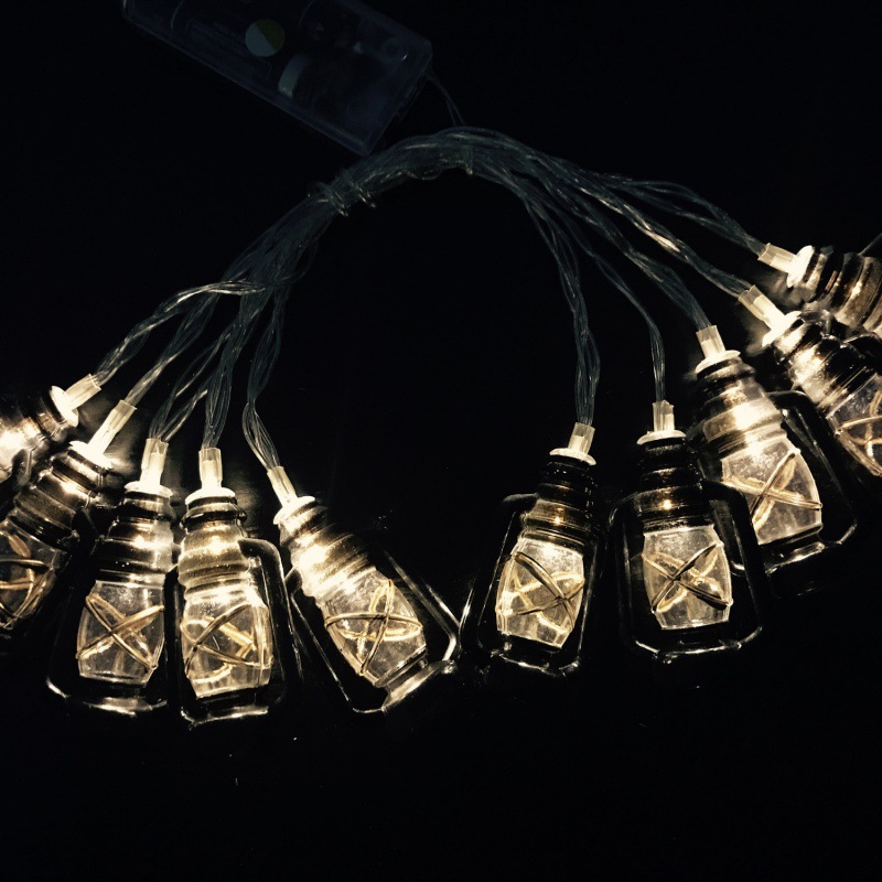 万圣节led复古马灯灯串马蹄灯造型圣诞节日装饰老式煤油灯定制