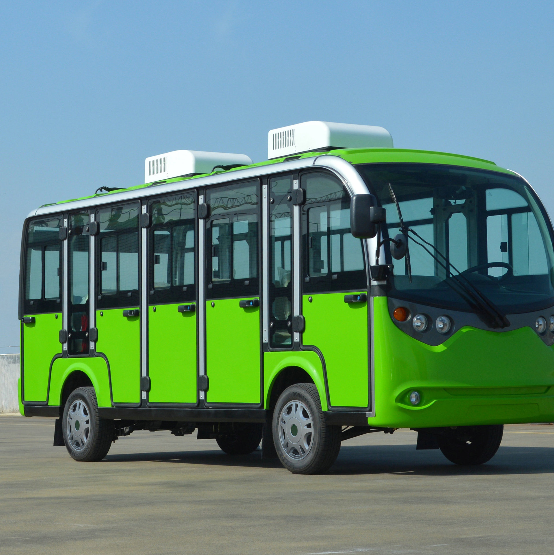 景区电动旅游观光车电瓶车四轮带空调14座酒店楼盘别电动墅看房车