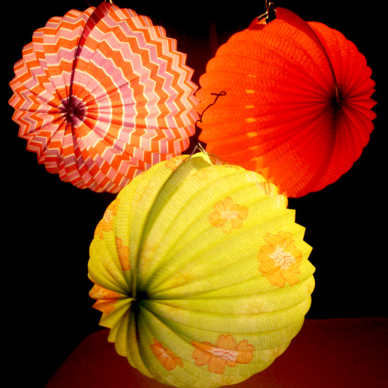 精美印花西瓜灯笼 圆灯笼 公司年会婚庆 春节中秋节日纸灯笼