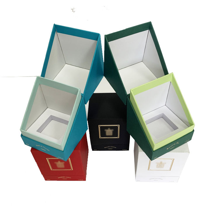 异形斜边口礼盒红香水礼品盒眼影包装纸盒perfume box 翻盖斜角盒