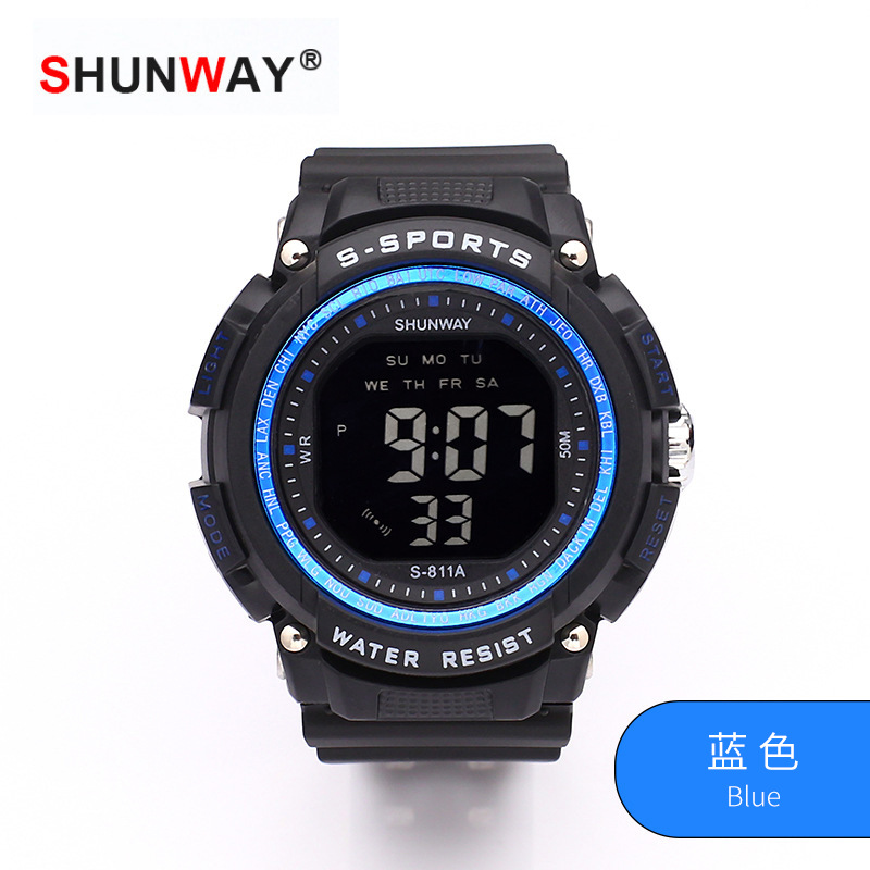 [Manufacturer] New Outdoor Sports Watch Couple Popular Men's Multi-Functional Electronic Watch Can Carve Writing Logo