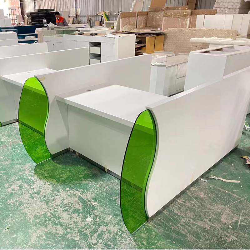 中国银行小型开放式隔断柜台非现金服务区家具理财服务台隔断