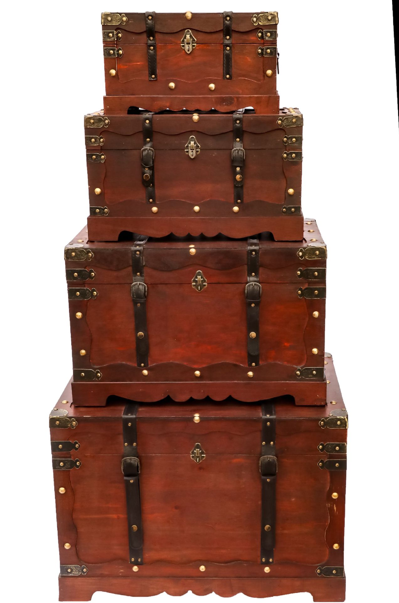 胶合板仿皮木箱 复古手工做旧杂物箱 欧式怀旧收纳家用储物箱