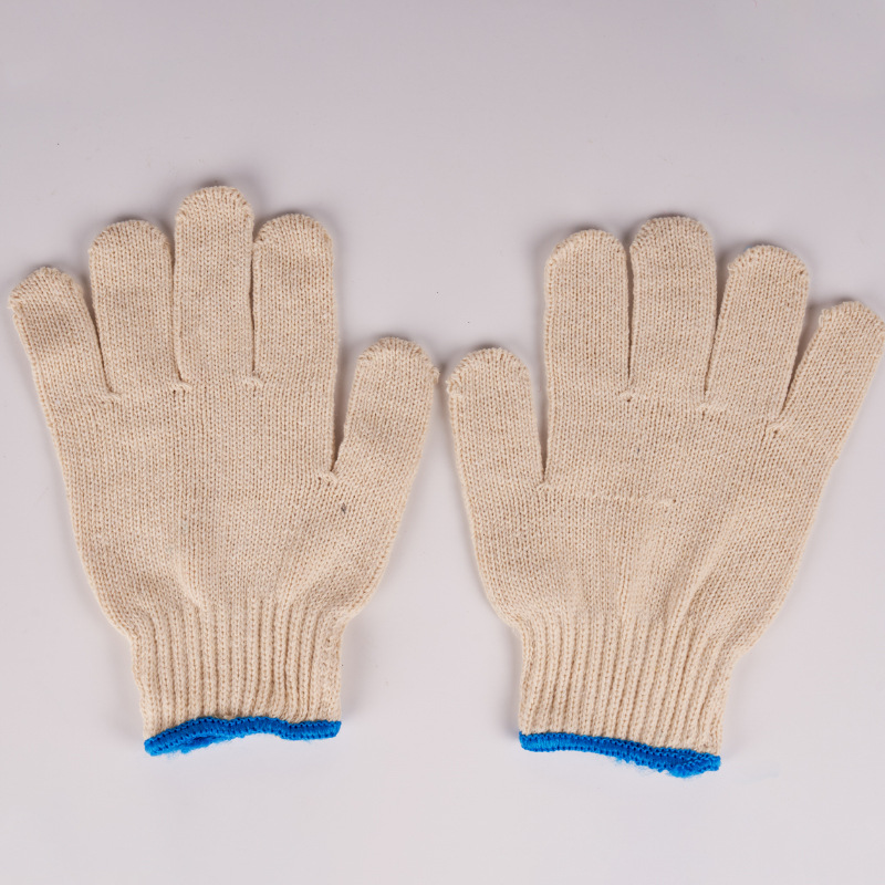 Wholesale White Labor Protection Wear-Resistant Work Thickened Pull-Resistant Protective Non-Slip Construction Site Labor Handling Seven Needle Gloves