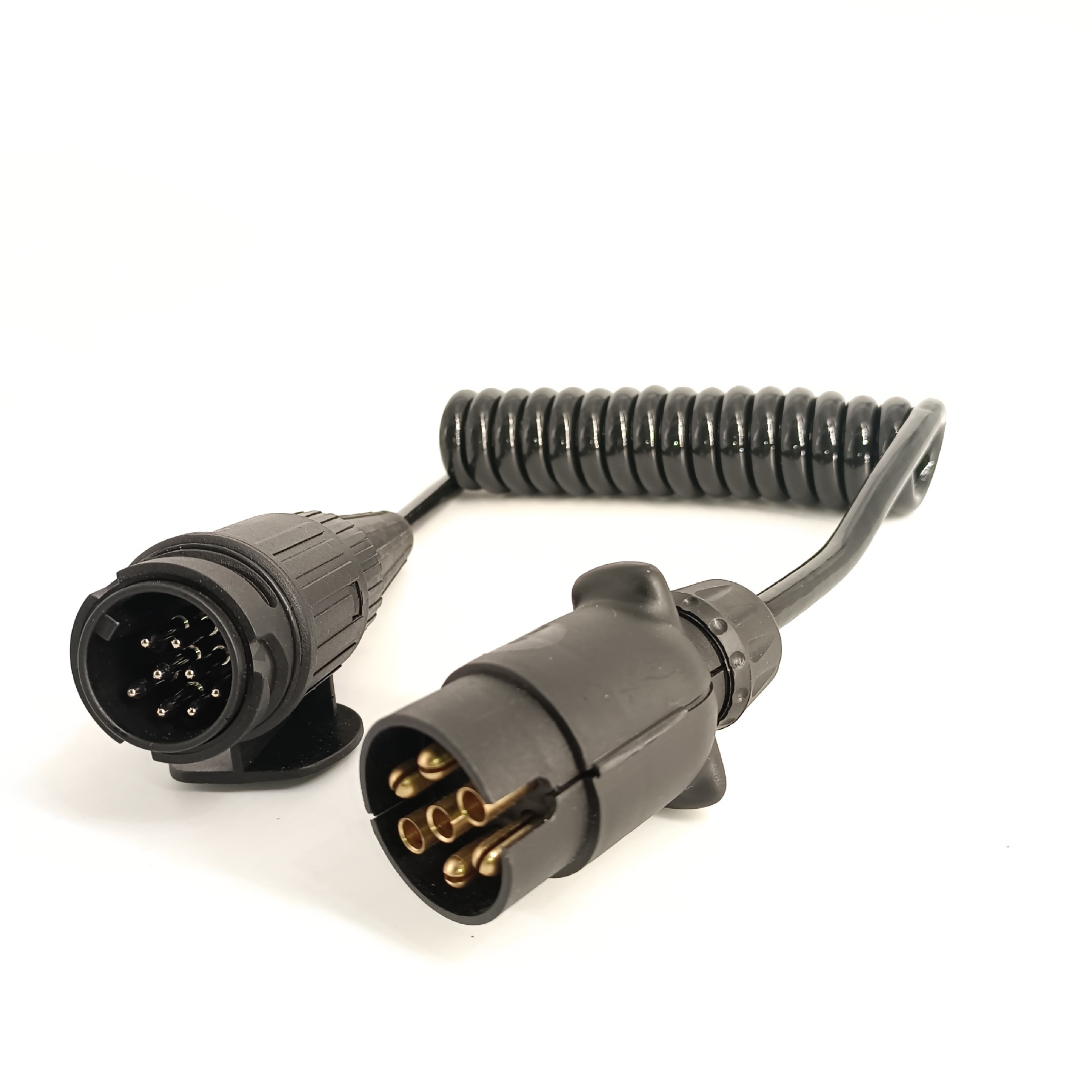 7芯连接插头拖车电子线 弹弓线卷线拖车线半挂车弹簧线12v24v