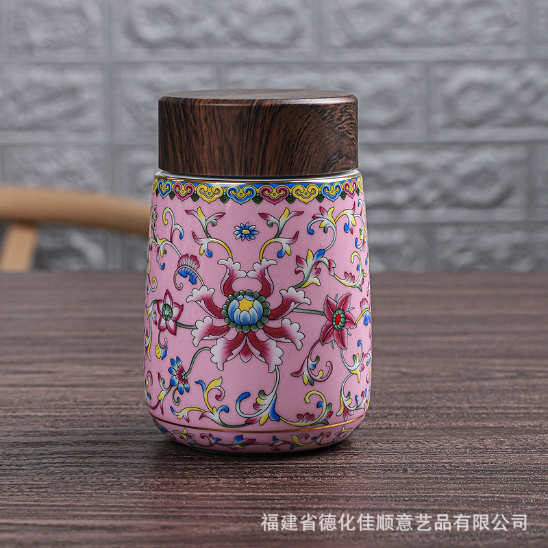 Spot Ceramic Enamel Hand Warmer Double-Layer Heat Insulation Energy Cup Household Portable Vacuum Cup Gift Printed Logo