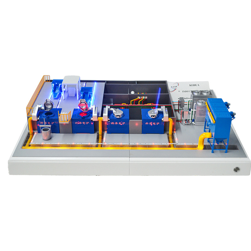 Industrial Electric Furnace Model Casting Process Industrial Production Line Model Power Supply Smelting Building Sandbox Model