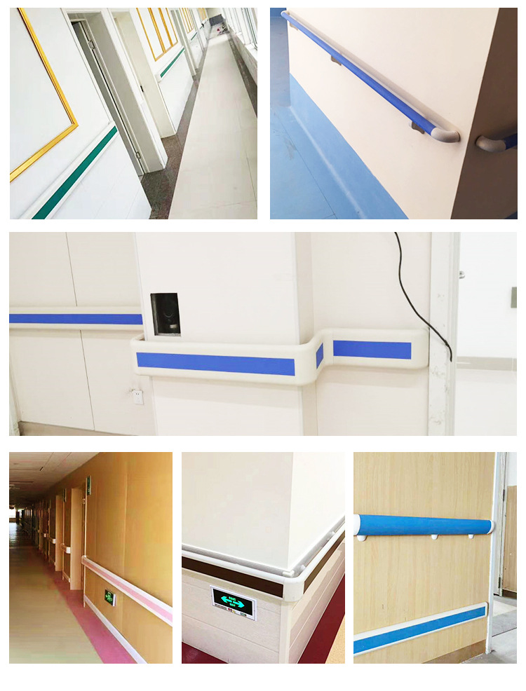 医院病房走廊防撞扶手 140型靠墙楼梯坡道栏杆 防撞扶手厂家嘉铭