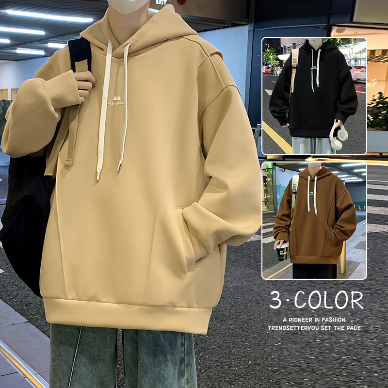连帽卫衣男士春秋季2024新款美式潮牌重磅高级感男款