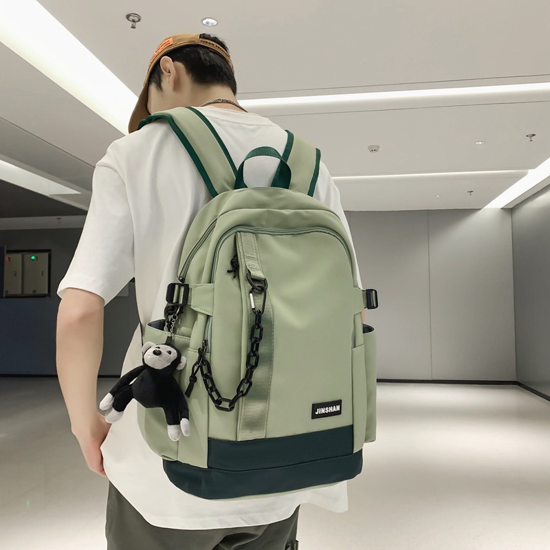 New Middle School Student Schoolbag Wholesale Korean Casual Fashion Color Matching Backpack Large Capacity Mori Style Trendy Backpack