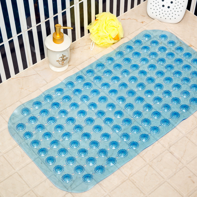 Junxi Square Bathroom Mats Shower Room Suction Cup Bath Non-Slip Mat Household Bathroom Drop-Resistant Massage Foot Mat