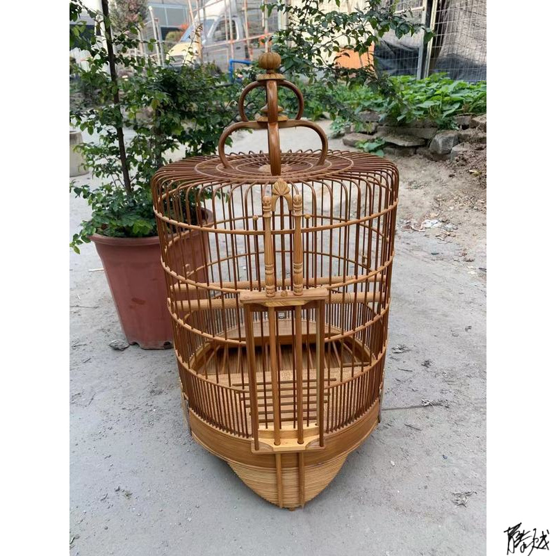 广州鸟笼36公分托底广笼将军膀三拉对节十年老竹料手工精制-阿里巴巴