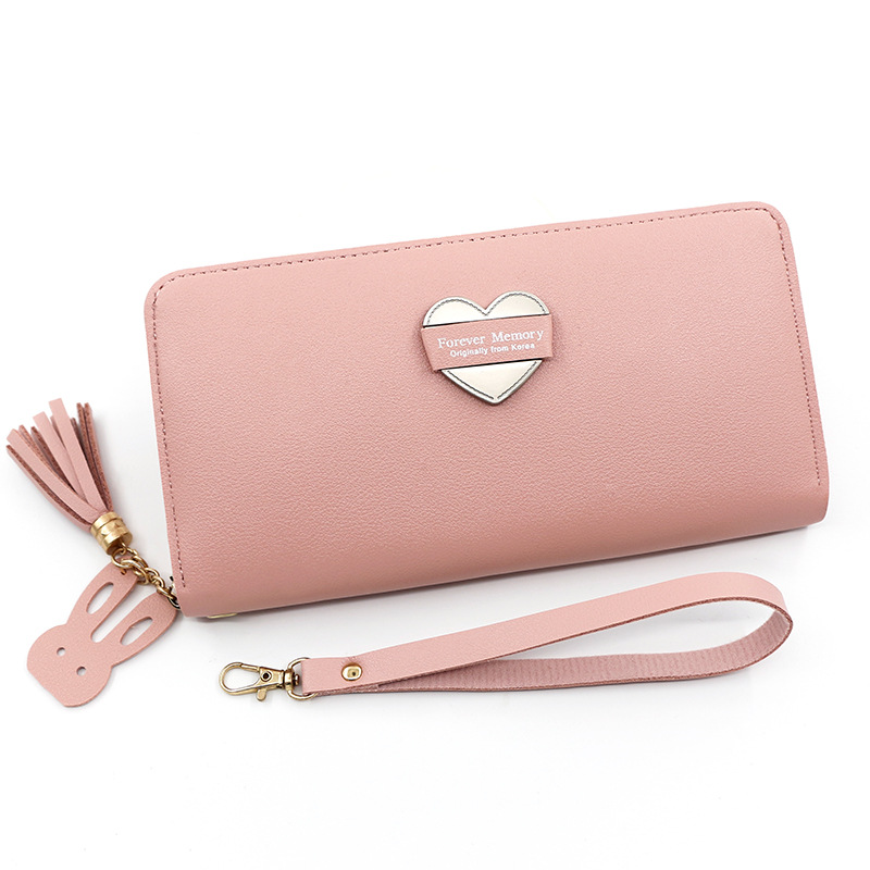 Women's Wallet Long Large Capacity Zipper Clutch Korean Style Student Trendy Ladies' Bag Mobile Coin Purse Card Holder