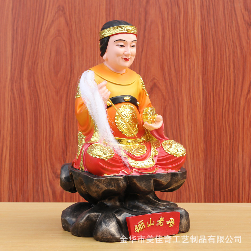 骊山老母神像16寸38厘米高骊山圣母树脂佛像摆件十二老母无极老母
