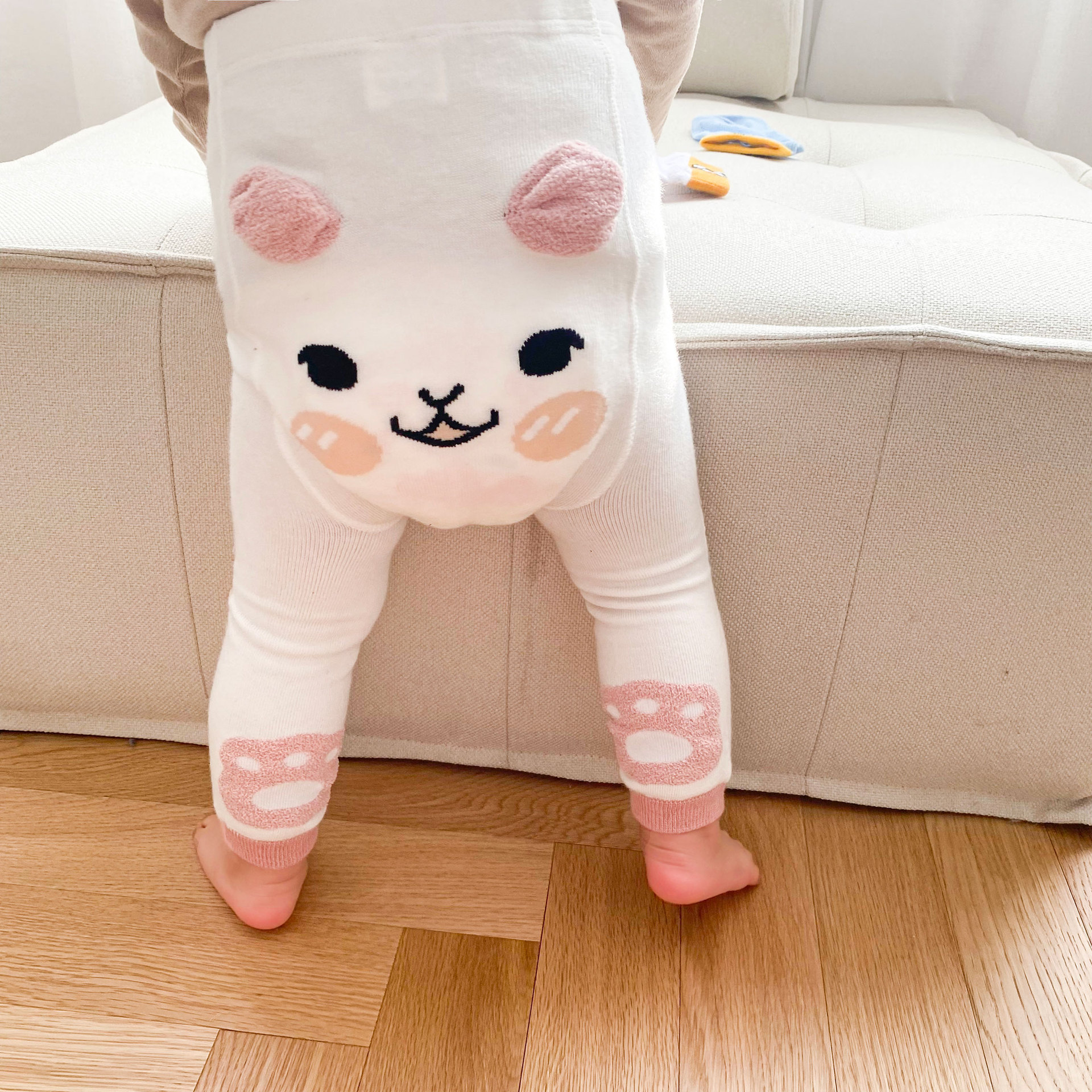 Spring and Autumn Cartoon Infant Toddler Big Butt Leggings Combed Cotton Baby Boy Girls' Pantyhose Outerwear Wholesale