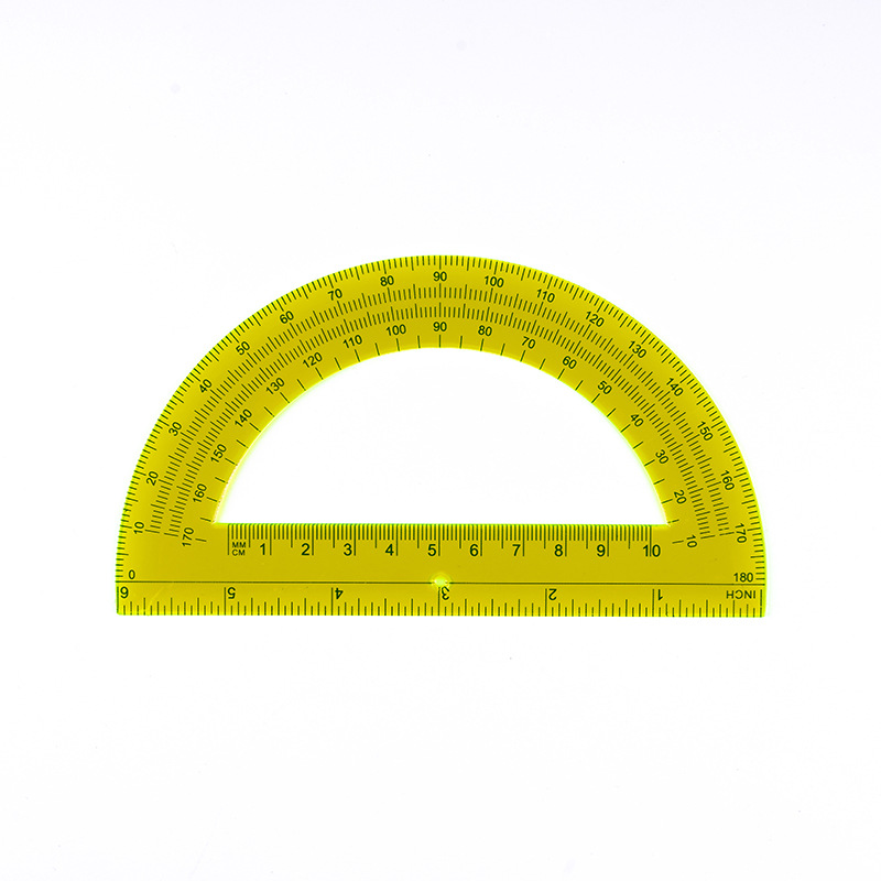 大号半圆 180度半圆塑料彩色透明角度量角尺15cm量角器-阿里巴巴