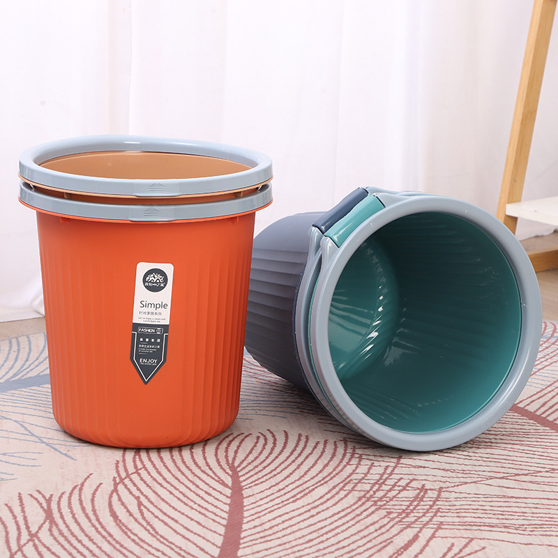 Supply Clamping Ring Trash Can Uncovered Nordic Style Trash Can Kitchen Household Kitchen Waste Trash Can Bathroom