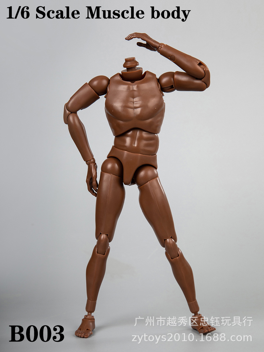 body 1:6 兵人素体 人偶 窄肩 素体 黑色肌肤2021改版 b003ob od