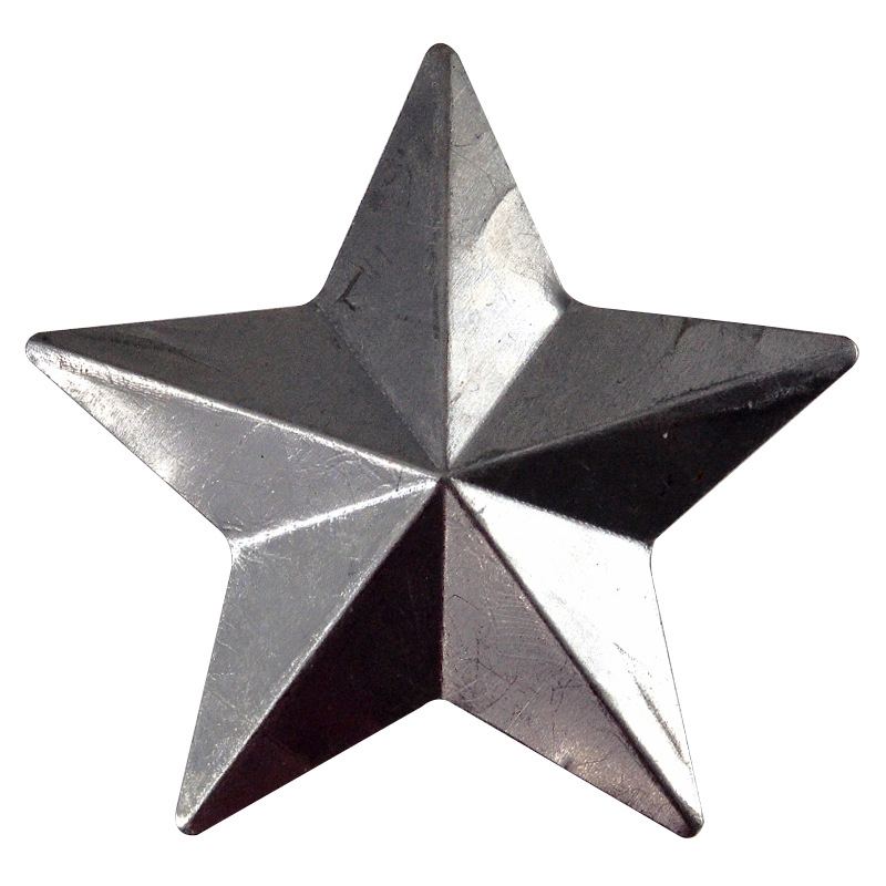 Metal Iron Art Iron Stamping Five-Pointed Star Christmas Decoration Pendant Plate Stamping Three-Dimensional Five-Pointed Star