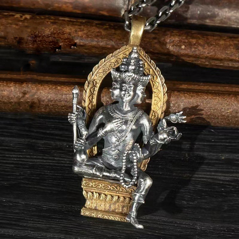 泰佛行泰国佛牌四面佛男女项链挂绳吊坠厂家直销